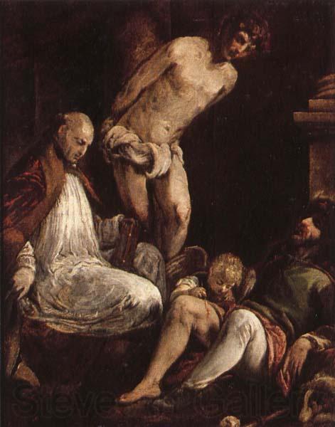 Giacomo Bassano St.Fabian,St.Rocc,and St.Sebastian Norge oil painting art
